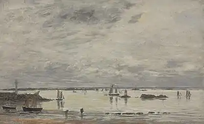 Portrieux, le port marée basse , 1873Collection privée, Vente 2011