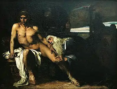 Priam aux pieds d'Achille pour qu'il lui remette le corps d'Hector (1876), musée des Beaux-Arts de Pau.