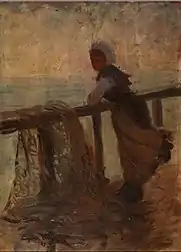 Pêcheuse en Bretagne, 1889.