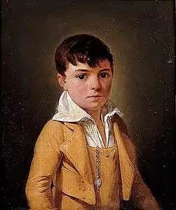 Portrait d'Eugène Crucy âgé de 9 ans (1806), Nantes, château des ducs de Bretagne.