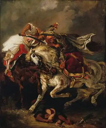 Combat du Giaour et du Pacha, Eugène Delacroix, 1835, Petit Palais, Paris.