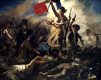 La Liberté guidant le peuple,Eugène Delacroixhuile sur toile, 1830 (prêtée et exposée au musée du Louvre-Lens depuis décembre 2012).