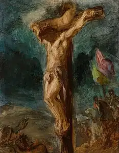 Crucifixion, huile sur panneau, 37 × 25 cm, musée Boijmans Van Beuningen (1845).