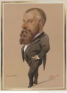 Caricature d'Edmond Membrée, BNF, vers 1870.