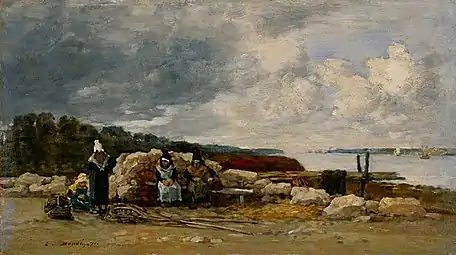 Plougastel, pêcheuses de crevettes, 1871Édimbourg, Galerie nationale d'Écosse