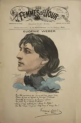 Portrait par Henry Hamel pour le no 10 des Femmes du jour, juin 1886