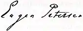 signature d'Eugen Petersen