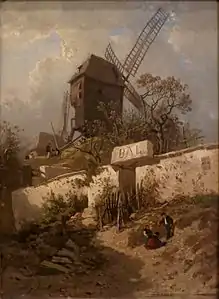 Le Moulin de la Galette, Eugène Cicéri (1856)