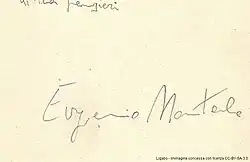 signature d'Eugenio Montale