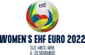Logo du championnat d'Europe 2022 en Macédoine, Slovénie et Monténégro.