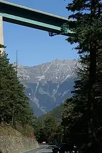 Le pont de l'Europe au col du Brenner.