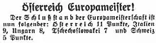Coupure de presse d'un journal germanophone de 1932.