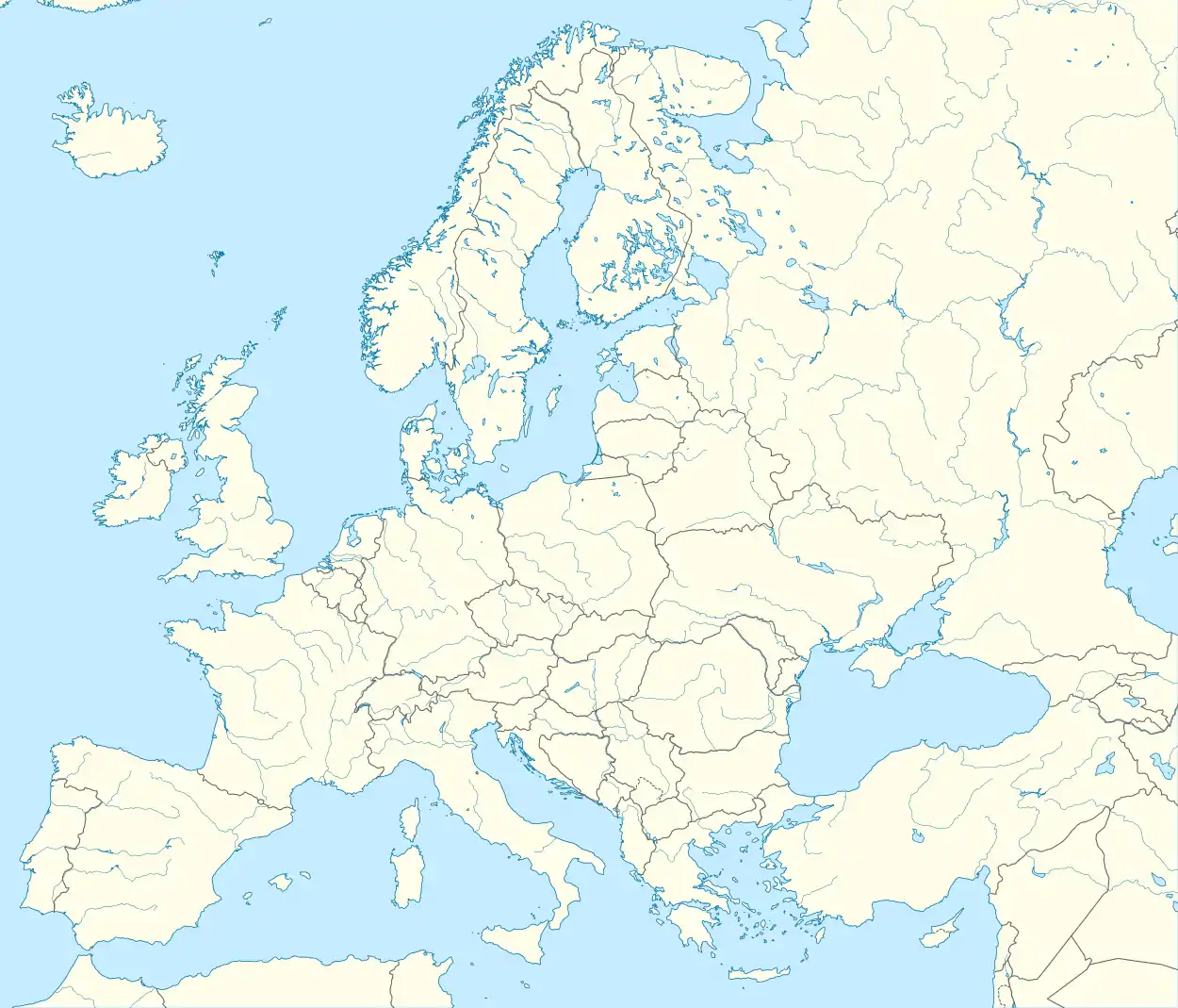 Localisation de la Grèce en Europe