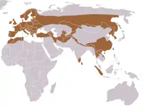 Aire de répartition de la Loutre d'Europe