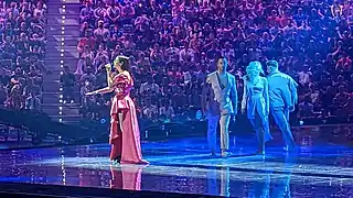 Description de l'image Eurovision 2022 - Semi-final 1 - Croatia - Mia Dimšić.jpg.