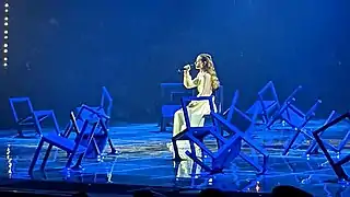 Description de l'image Eurovision 2022 - Semi-final 1 - Greece - Amanda Georgiadi Tenfjord.jpg.