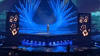 Description de l'image Eurovision 2022 - Semi-final 2 - North Macedonia - Andrea (02).jpg.