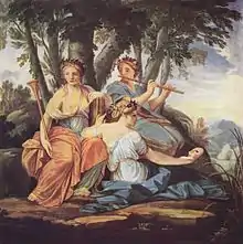 Clio, Euterpe, and Thalie, par Eustache Le Sueur