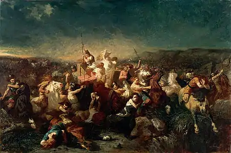 Déroute des Germains après la bataille de Tolbiac (vers 1848), musée des Beaux-Arts de Nantes.