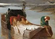 Étude pour les Énervés de Jumièges ; figure au revers (vers 1880), huile sur carton, 36,5 × 48,5 cm, musée des Beaux-Arts de Rouen.