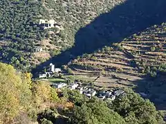 Vue d’Évol, avec l'église Saint-André.