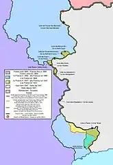 Évolution de la frontière entre la France et l'Italie de 1859 à 1947