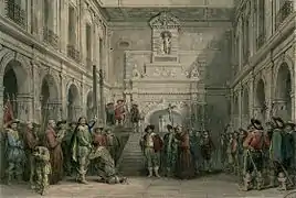 L'exécution du duc de Montmorency dans la cour Henri IV en 1632 (illustration du XIXe siècle).