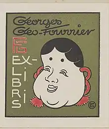 Ex-libris de Geo-Fourrier dans l’ouvrage de William Nicholson, 1899 (BnfFGallica)