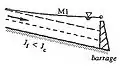 Exemple de courbe de remous de type M1