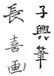 signature d'Eishōsai Chōki