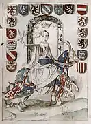 Marie de Bourgogne, victime d'une chute de cheval à Wijnendale