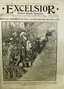 26 novembre 1914 : la Croix-rouge dans les tranchées en Belgique.