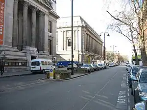 En direction du nord, avant la mise en œuvre du schéma d'espace partagé avec le Science Museum.