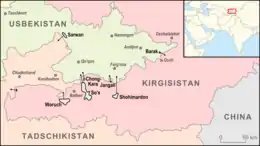 Description de l'image Exklaven von Usbekistan, Tadschikistan und Kirgisistan.png.