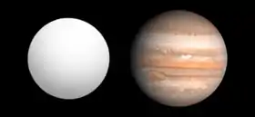 Tailles comparées deKepler-9 b et de Jupiter.