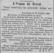 l'Express du midi du 18 juillet 1903