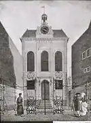 Gravure de l'ancienne synagogue en 1790