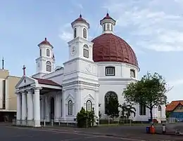L’église de Blenduk (Gereja Blenduk), ancienne église réformée (Koepelkerk) de Semarang, Indonésie.