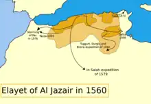 Régence d'Alger vers 1560