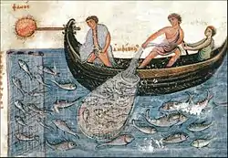 Pêche au lamparo, Empire byzantin, Codex Skylitzès Matritensis