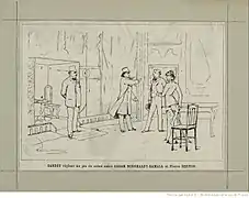 Sardou réglant un jeu de scène entre Sarah Bernhardt-Damala et Pierre Berton