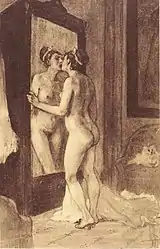 Félicien Rops,Narcissisme,vers 1880