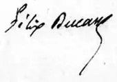 signature de Pierre Félix Ducasse