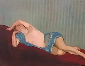 Nu à l'écharpe verte (1914), Musée des Beaux-Arts de La Chaux-de-Fonds.