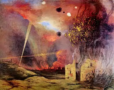 Félix Vallotton, Paysage de ruines et d'incendies, 1914, Musée des Beaux-Arts de Berne