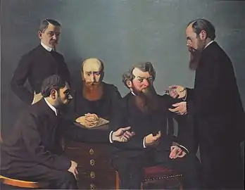 les Cinq peintres (1902-1903) par Félix Vallotton, musée des beaux-arts de Winterthour.