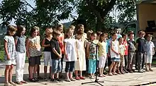 Fête de l'école (spectacle et méchoui) en 2009.