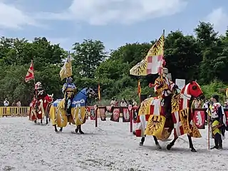 Un spectacle équestre lors de la fête médiévale de Wissous.