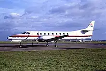 Fairchild Swearingen SA-226TC Metro F-GBTO à Coventry en 1981.