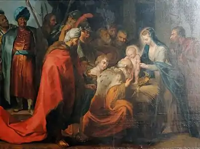 Détail de L'Adoration des mages d'après Rubens.